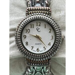 Charmin Charlie Silver And Bronze Tone Women’s Quartz Cuff Watch